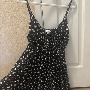 Aeropostale Black Dress with White Floral Design
